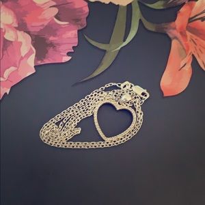 Beautiful Heart Necklace in 14k silver Chain•~
